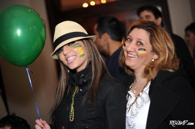 Happy Green Bay Packers fans celebrated the team's triumph over the Pittsburgh Steelers at Hudson's Super Bowl party.